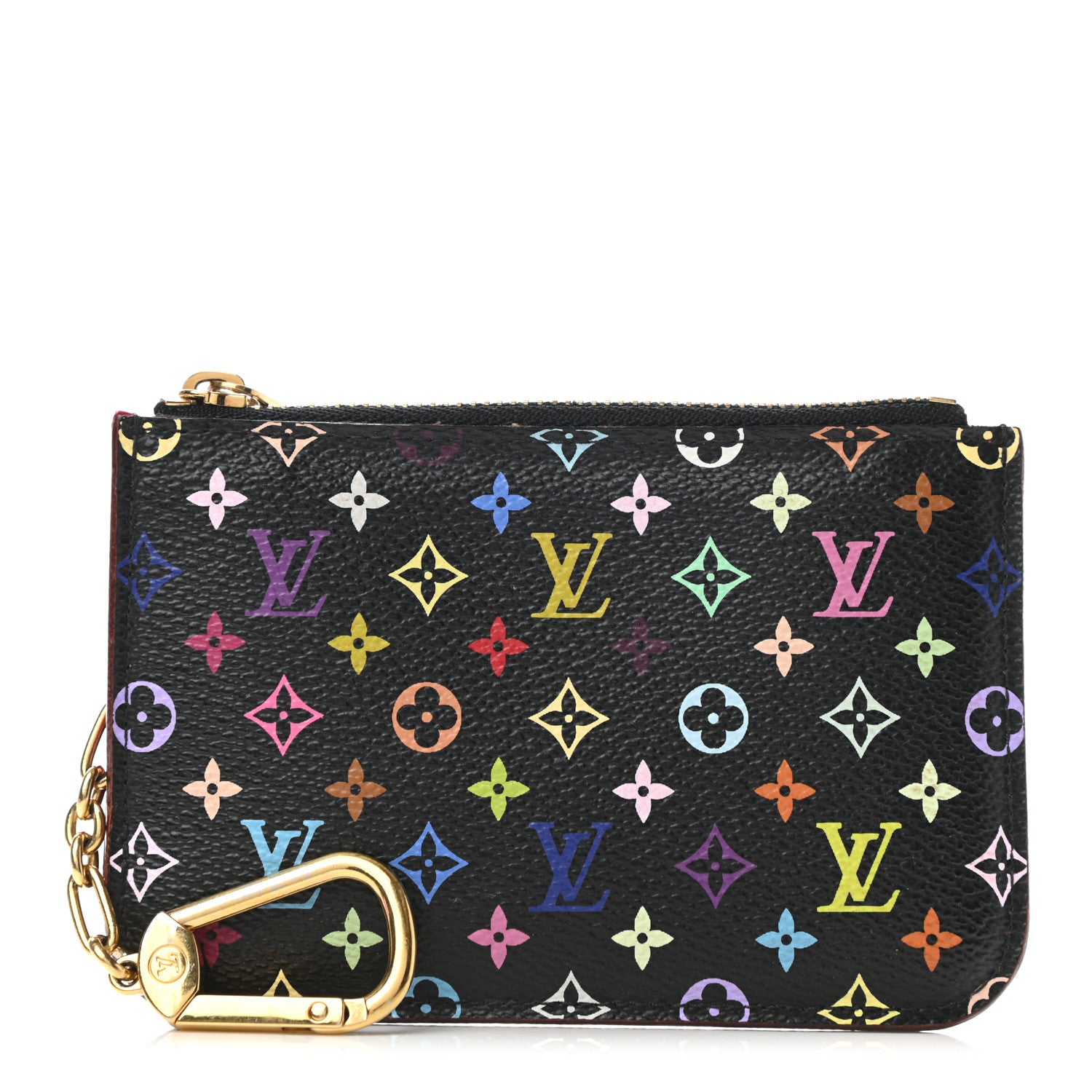 Louis Vuitton Monogram Multicolor Key Pouch Black Grenade 1 of 7