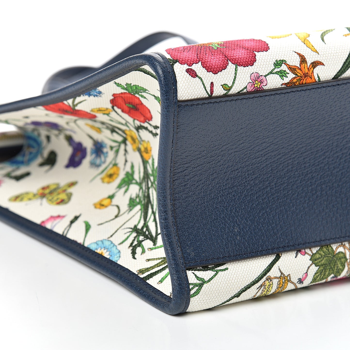 Canvas Large Flora Tote Navy Multicolor