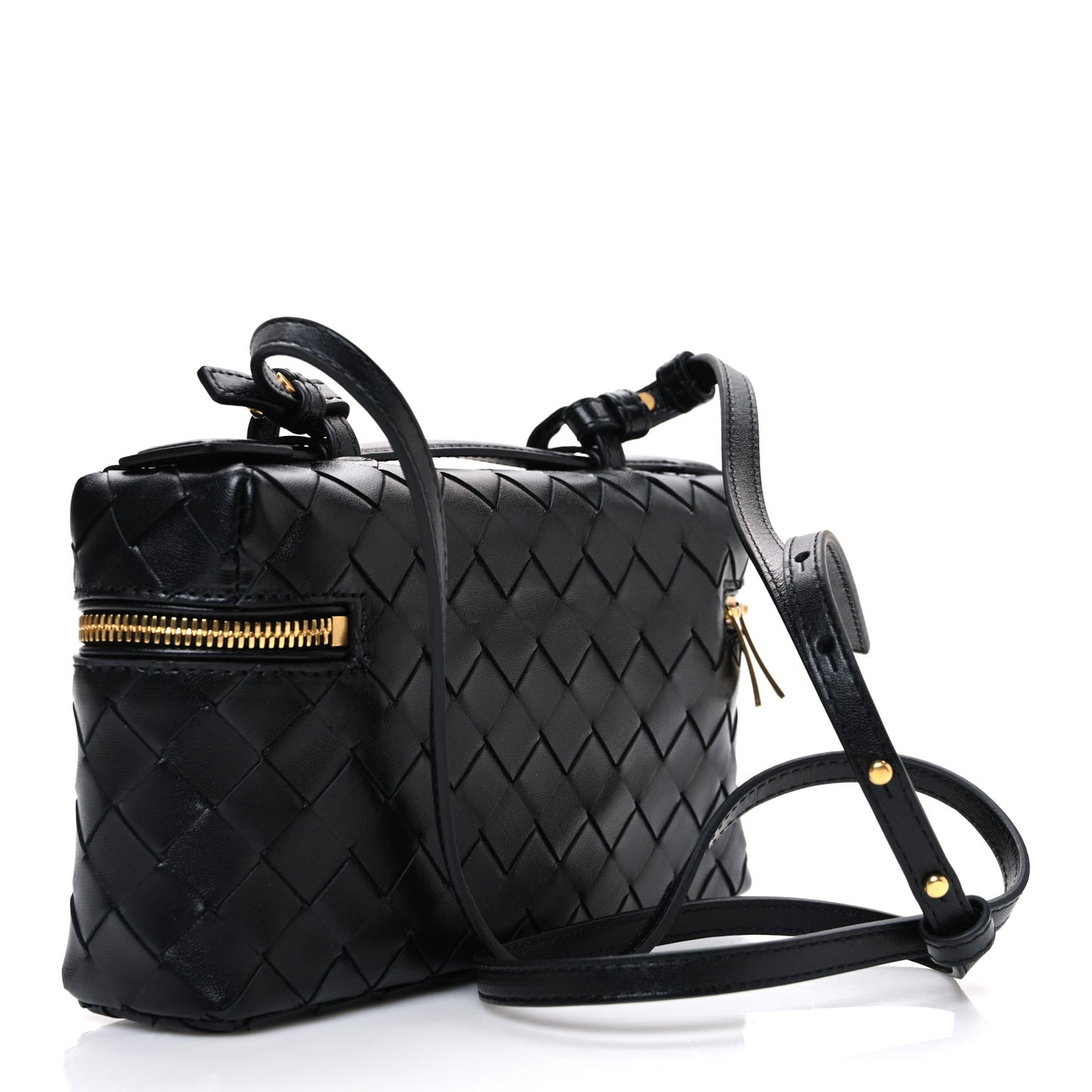 Calfskin Intrecciato Bang Bang Vanity Case Black