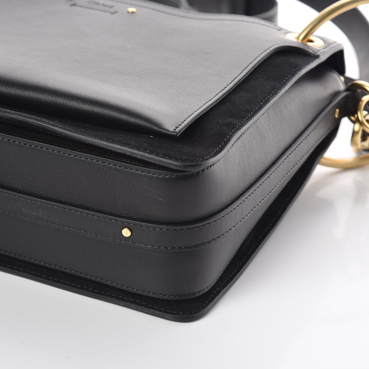 Calfskin Suede Medium Roy Bag Black