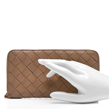 Bottega Veneta Nappa Intrecciato Zip Around Wallet Petale 2 of 9