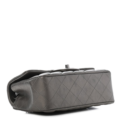 Chanel Metallic Lambskin Quilted Mini Rectangular Flap Dark Grey 3 of 8