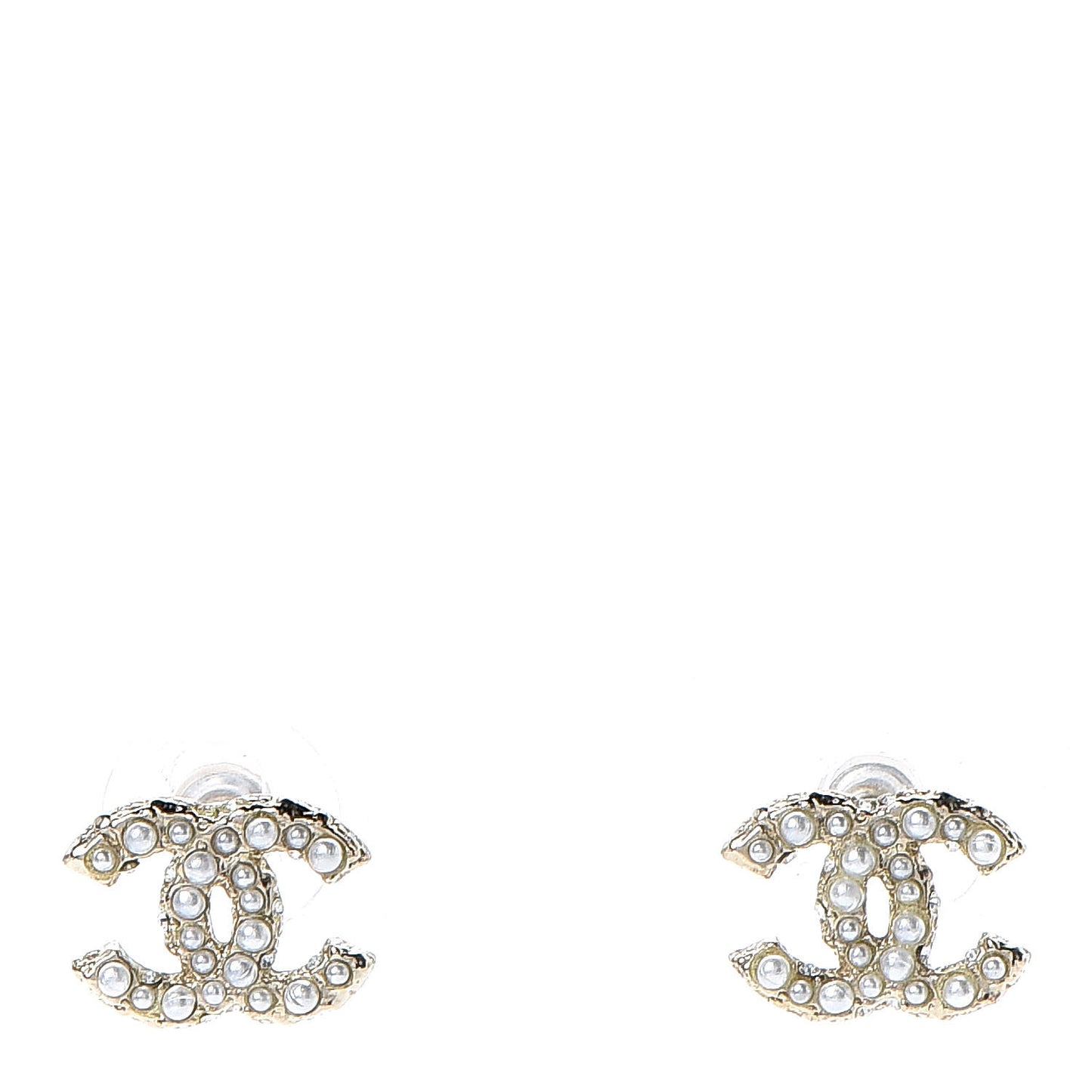 Pearl CC Earrings Light Gold