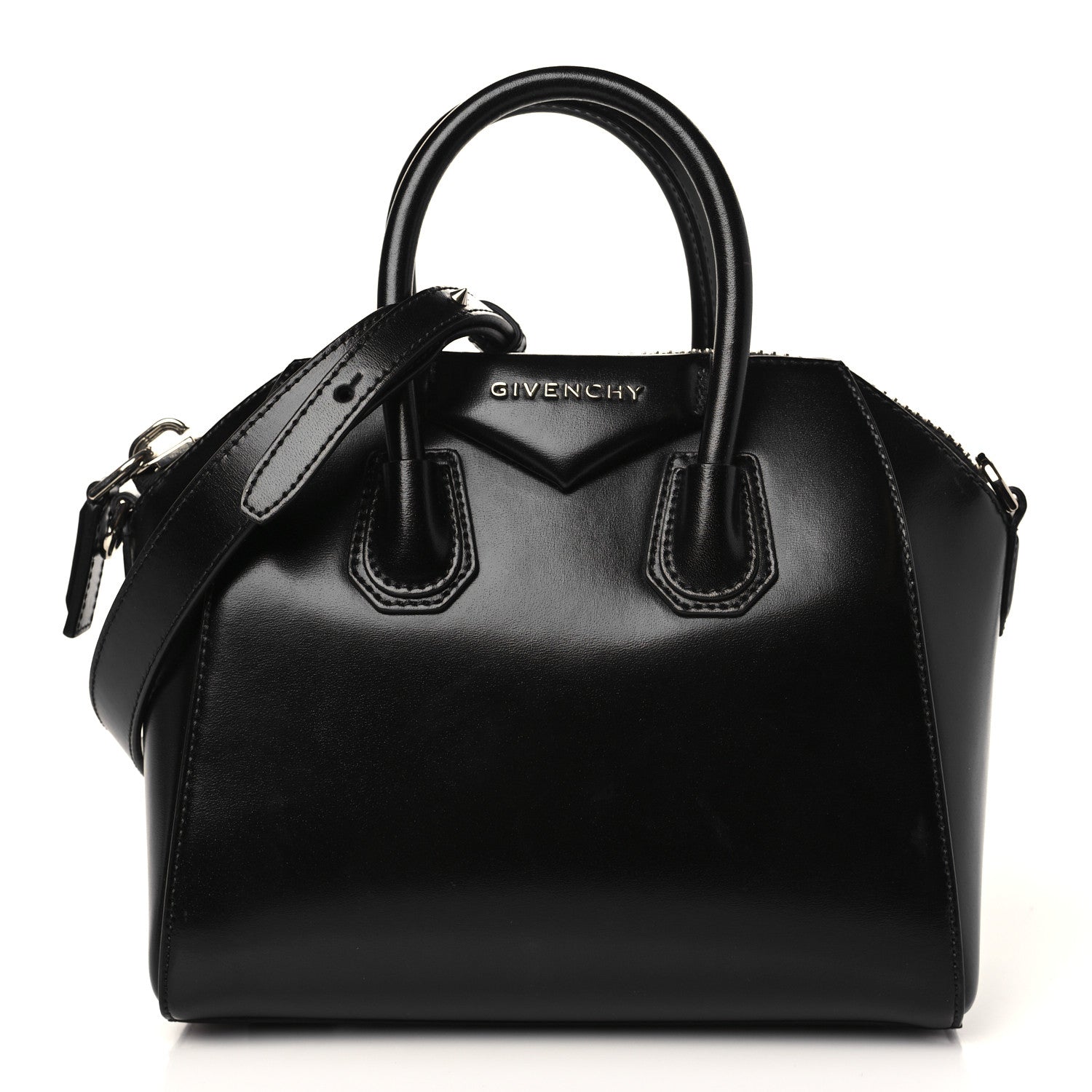 Givenchy Shiny Lord Calfskin Mini Antigona Black 1 of 9