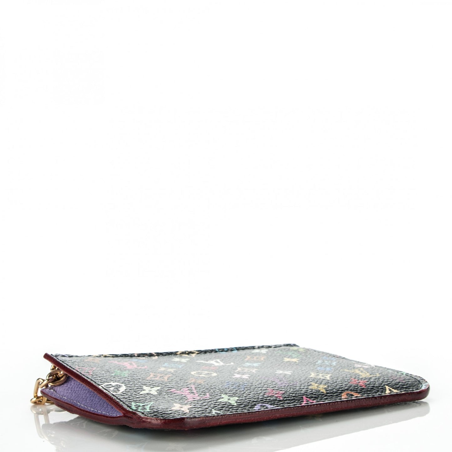 Monogram Multicolor Key Pouch Black Violet