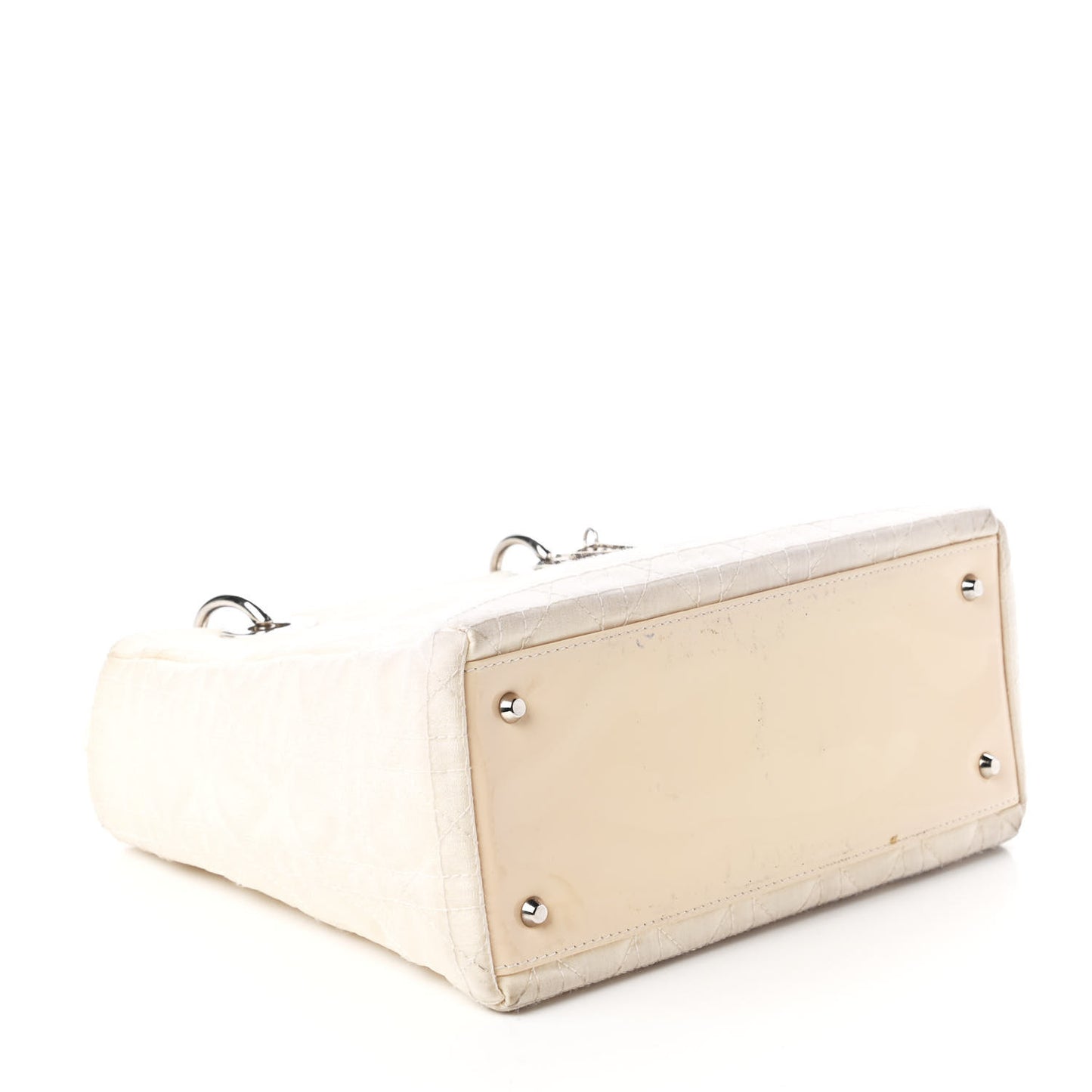 Nylon Cannage Medium Lady Dior White