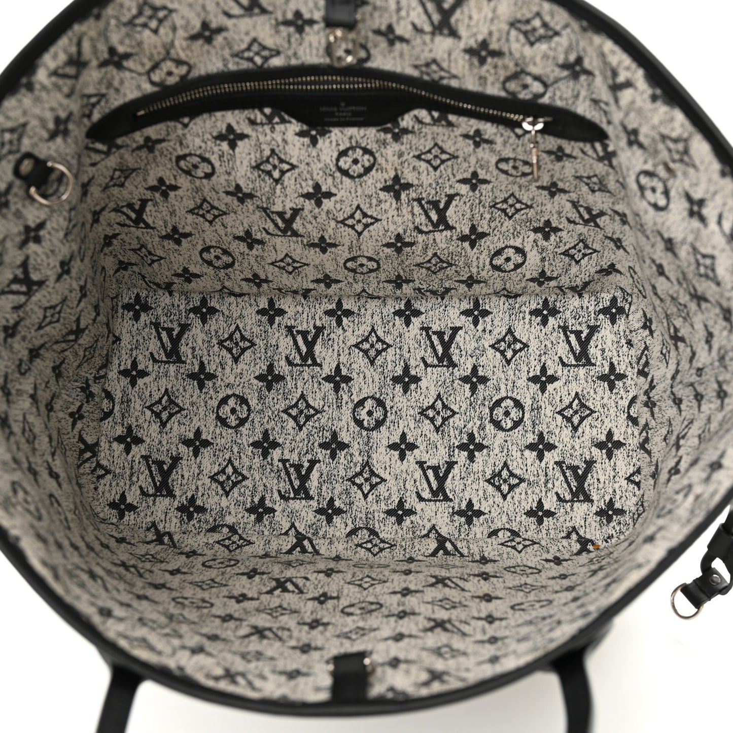 Denim Monogram Jacquard Neverfull MM Grey