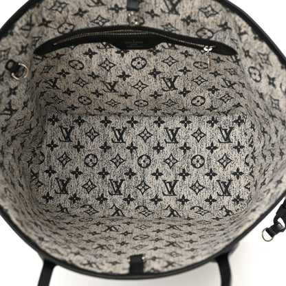 Louis Vuitton Denim Monogram Jacquard Neverfull MM Grey 6 of 10
