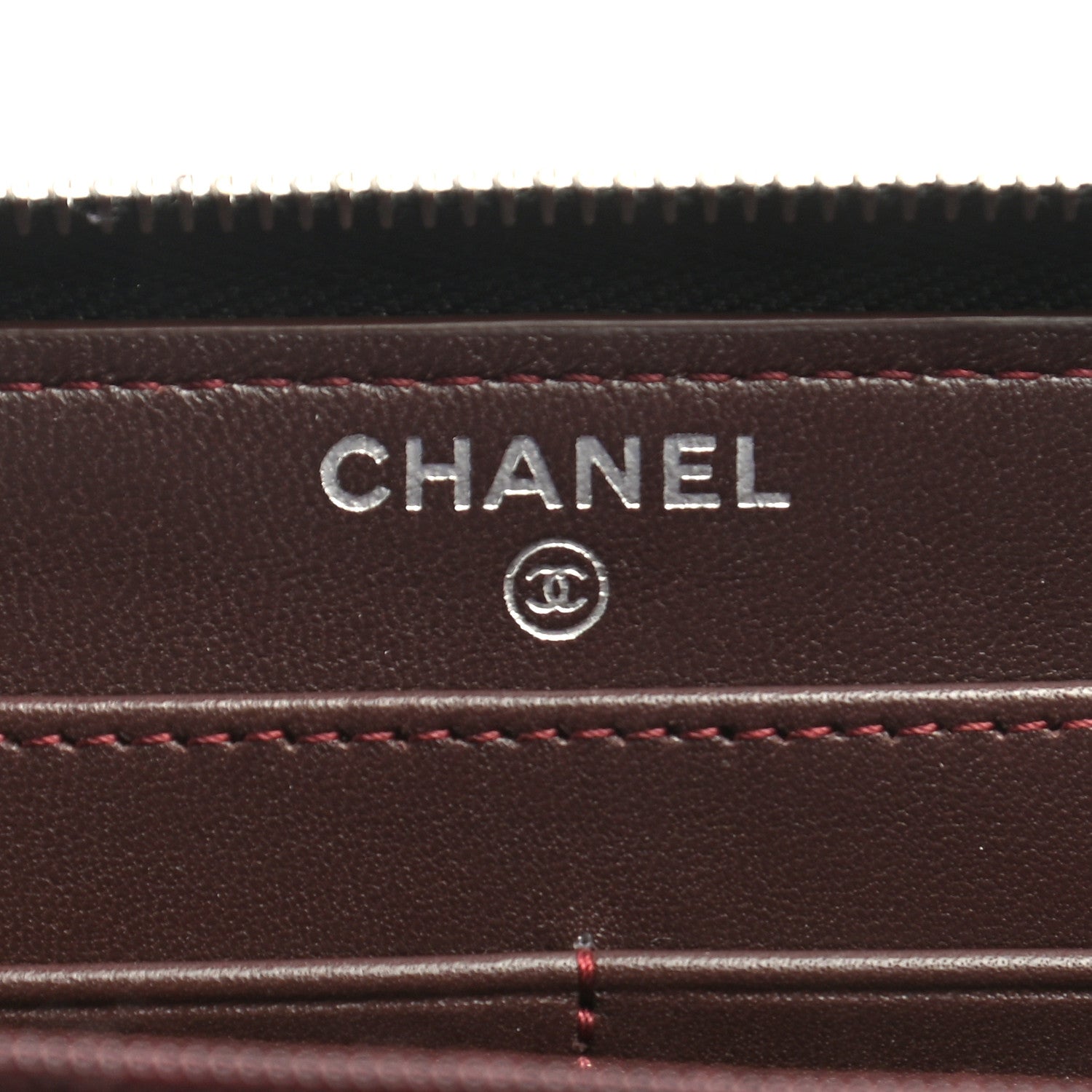 Chanel Lambskin Quilted Large Gusset Zip Around Wallet Black 6 of 10