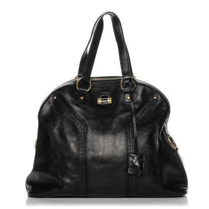 Saint Laurent Calfskin Oversized Muse Black 1 of 7