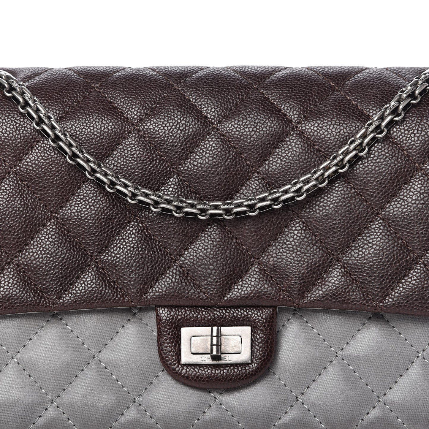 Caviar Iridescent Calfskin 2.55 Reissue 226 Flap Brown Grey