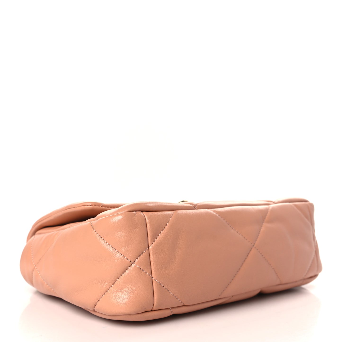 Lambskin Quilted Medium Chanel 19 Flap Light Orange