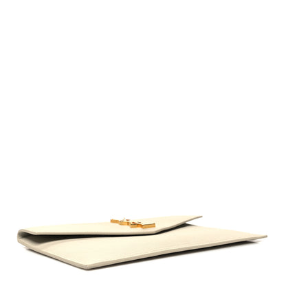 Saint Laurent Grain De Poudre Uptown Pouch Blanc Vintage 4 of 12