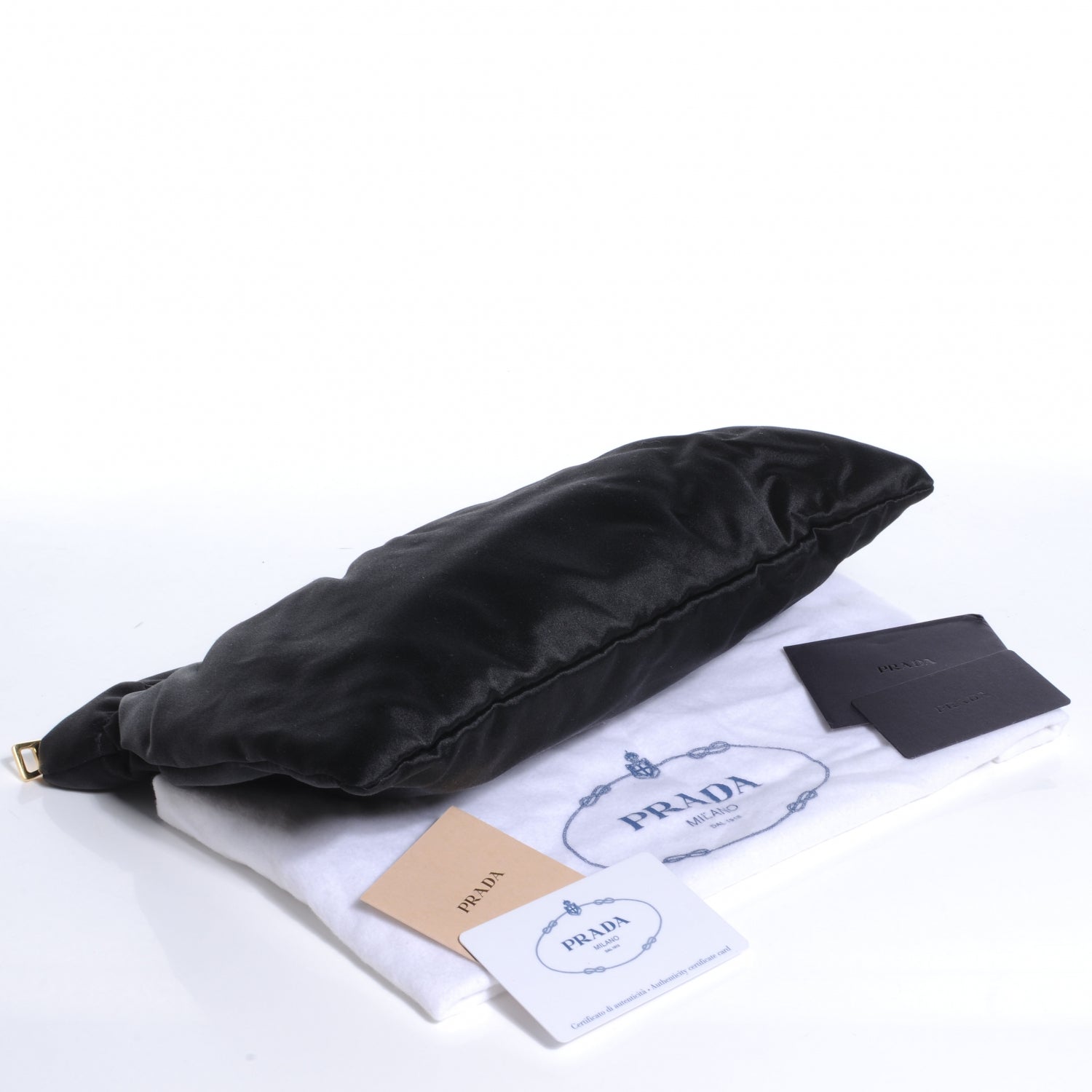 Prada Satin Evening Bag Black 5 of 9