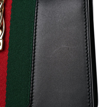 Gucci Calfskin Mini Sylvie Top Handle Bag Black 21 of 21