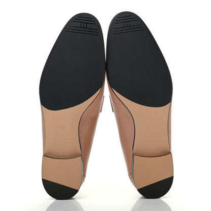 Hermes Goatskin Womens Royal Loafers 37.5 Bois De Santal 4 of 6