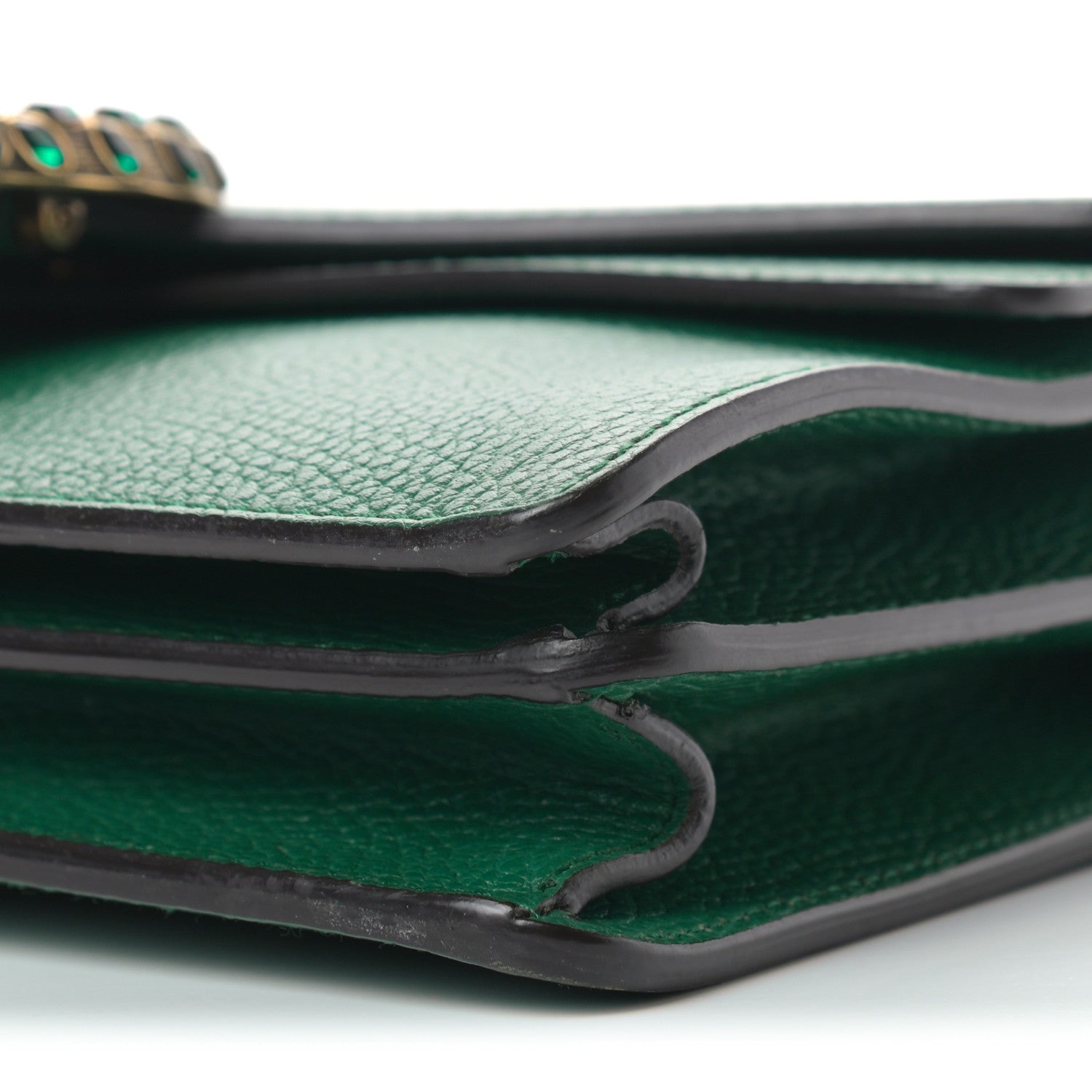 Gucci Pebbled Calfskin Small Dionysus Shoulder Bag Emerald 9 of 10