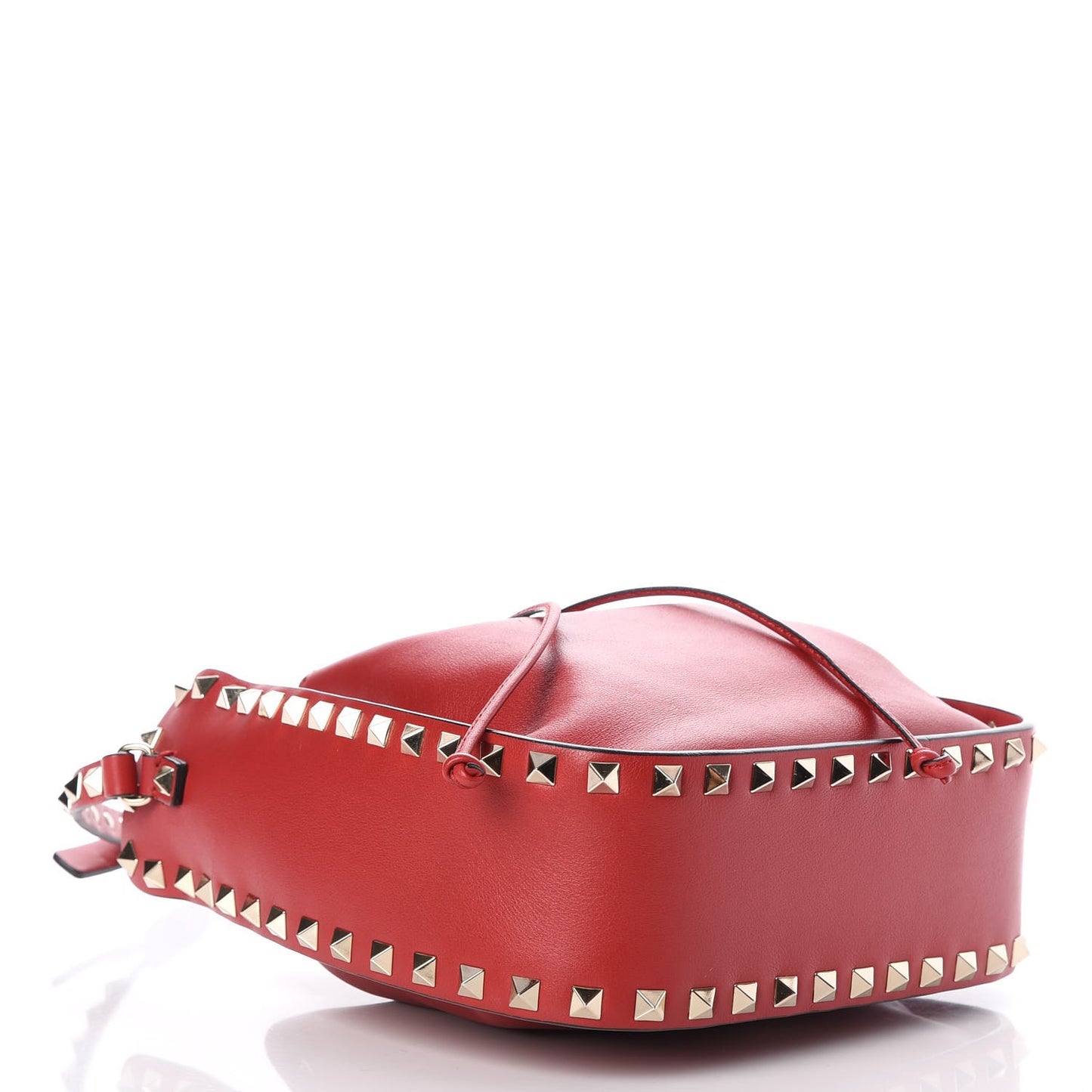 Vitello Rockstud Bucket Bag Rosso Valentino