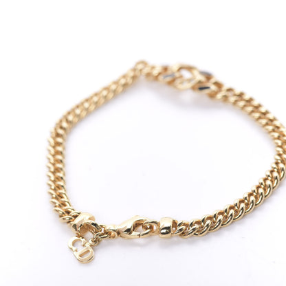 Christian Dior Crystal Enamel Chain Bracelet Gold 3 of 4