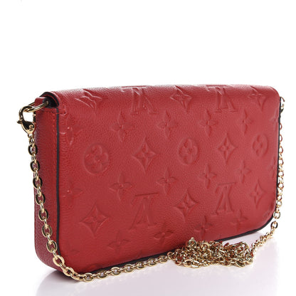 Louis Vuitton Empreinte Pochette Felicie Chain Wallet Cherry 4 of 9