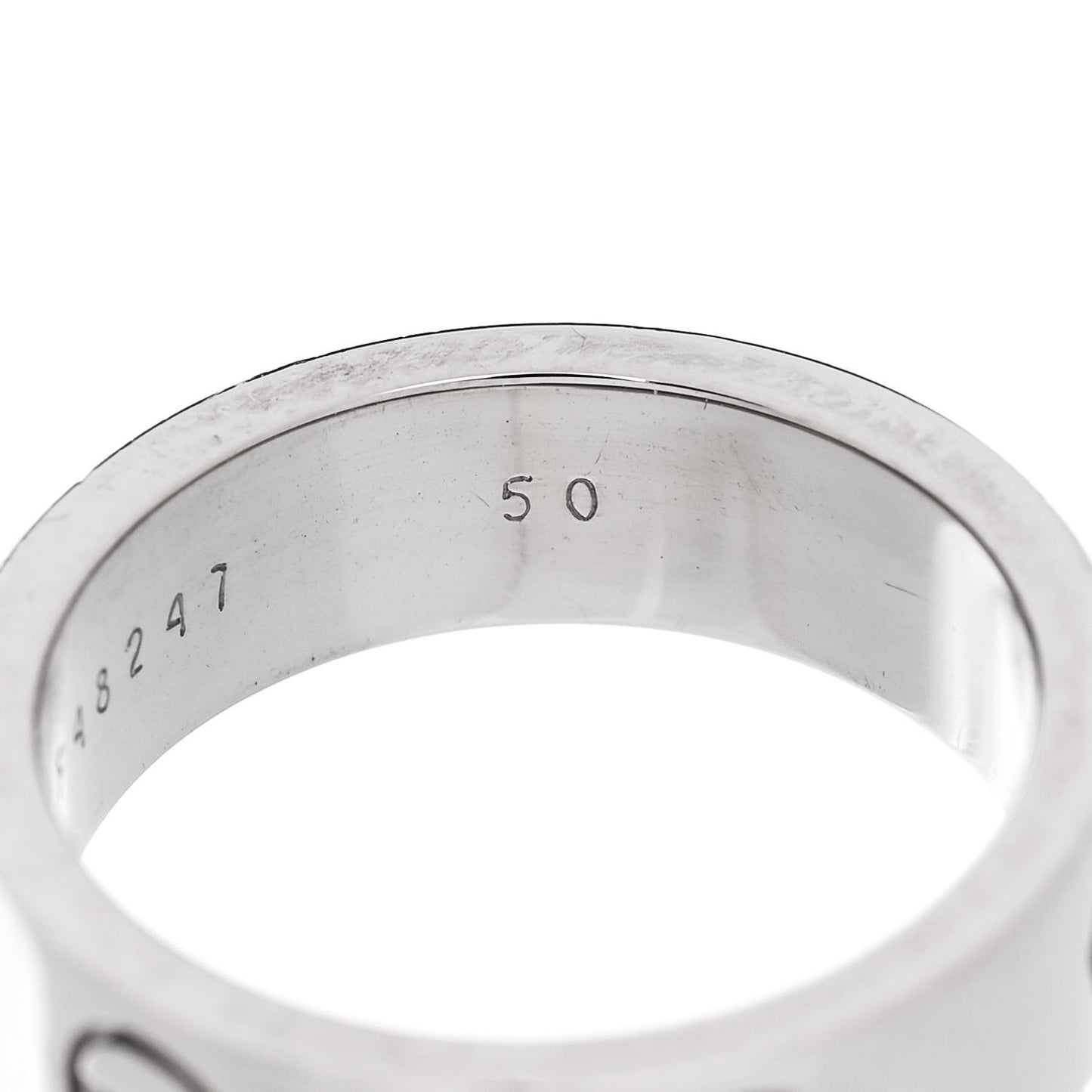 18K White Gold 5.5mm LOVE Ring 50 5.25