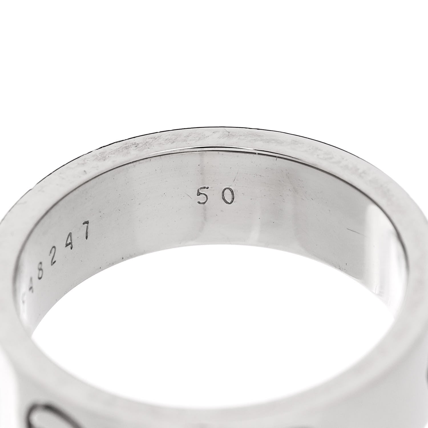 Cartier 18K White Gold 5.5mm LOVE Ring 50 5.25 6 of 6
