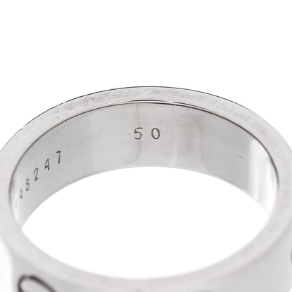 Cartier 18K White Gold 5.5mm LOVE Ring 50 5.25 6 of 6