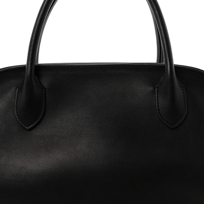 The Row Polished Saddle Calfskin Agnes 12 Black 7 of 9