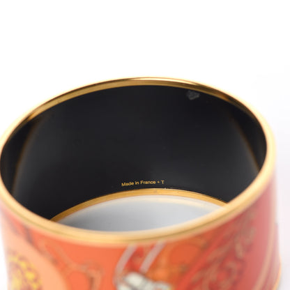 Hermes Enamel Printed Extra Wide Festival des Amazones Bracelet 65 5 of 5