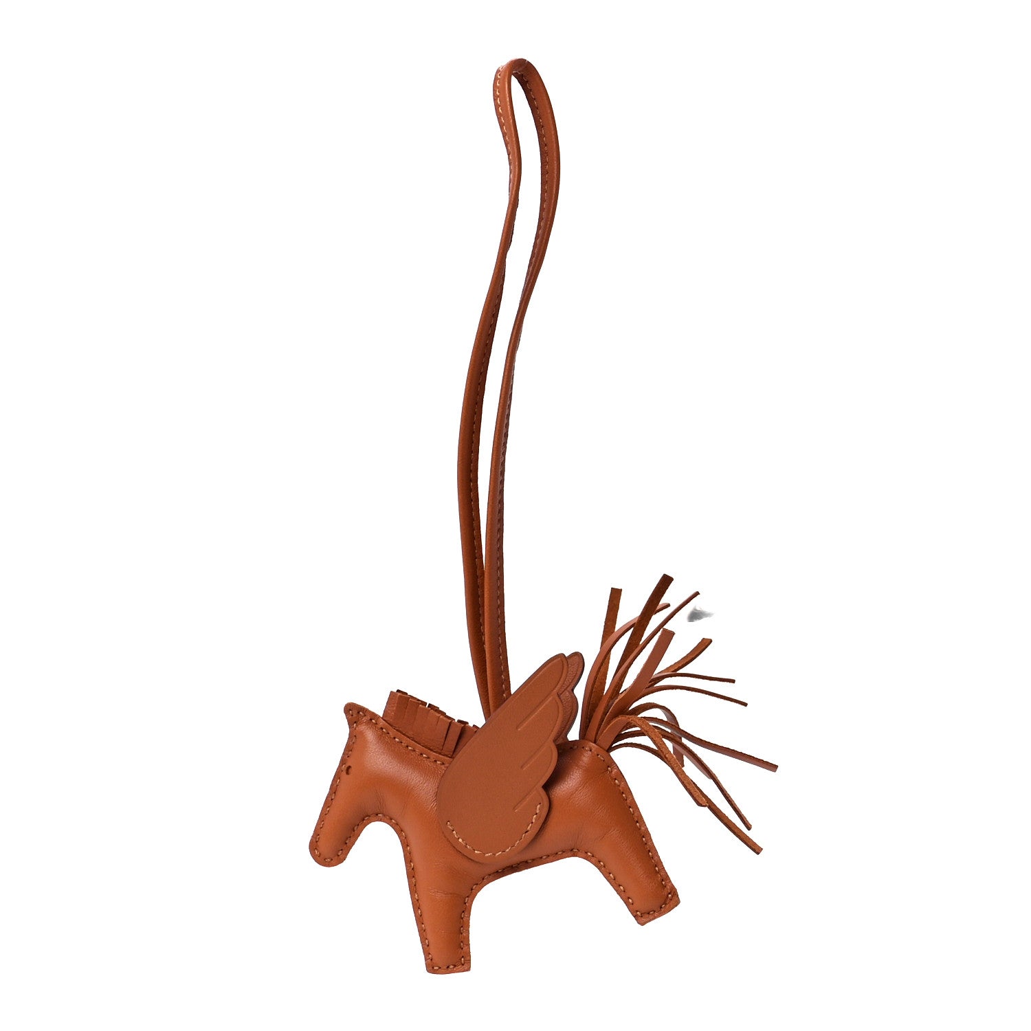 Hermes Milo Lambskin Swift Grigri Rodeo Pegase Horse Bag Charm PM Gold 1 of 4