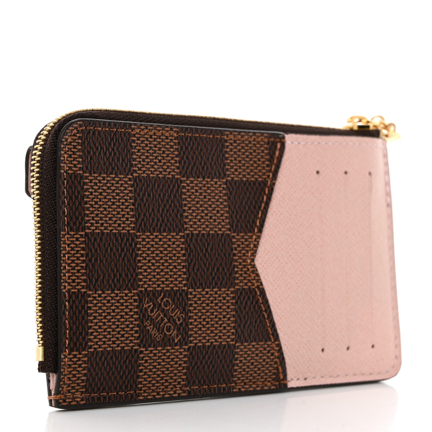 Louis Vuitton Damier Ebene Recto Verso Card Holder Rose Ballerine 3 of 8