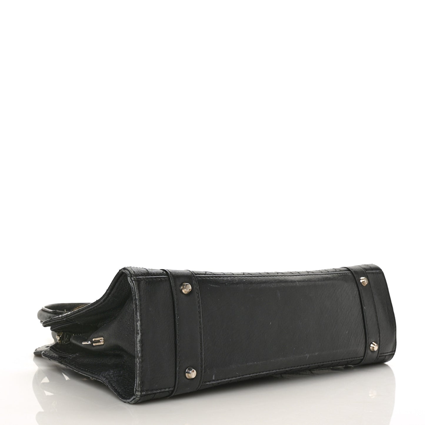 Calfskin Cannage Stitched Small Lady East West Lady Dior Black