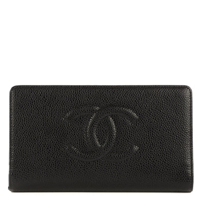 Chanel Caviar Timeless CC Yen Wallet Black 1 of 8