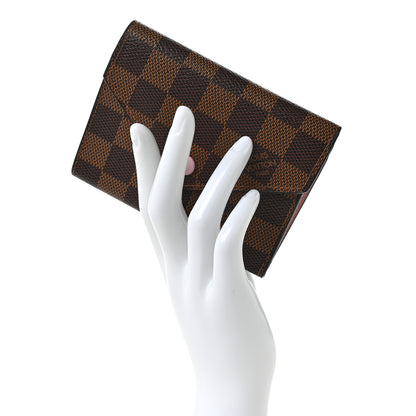 Louis Vuitton Damier Ebene Victorine Wallet Rose Ballerine 2 of 6