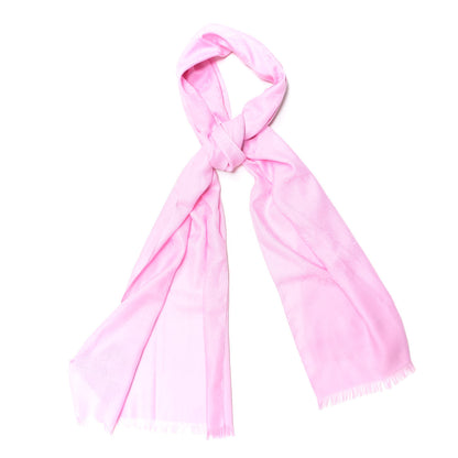Gucci Wool Silk GG Monogram GGNat Scarf Rose 1 of 4