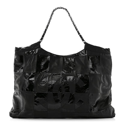 Chanel Patent Patchwork Large Brooklyn Tote Black 1 of 11