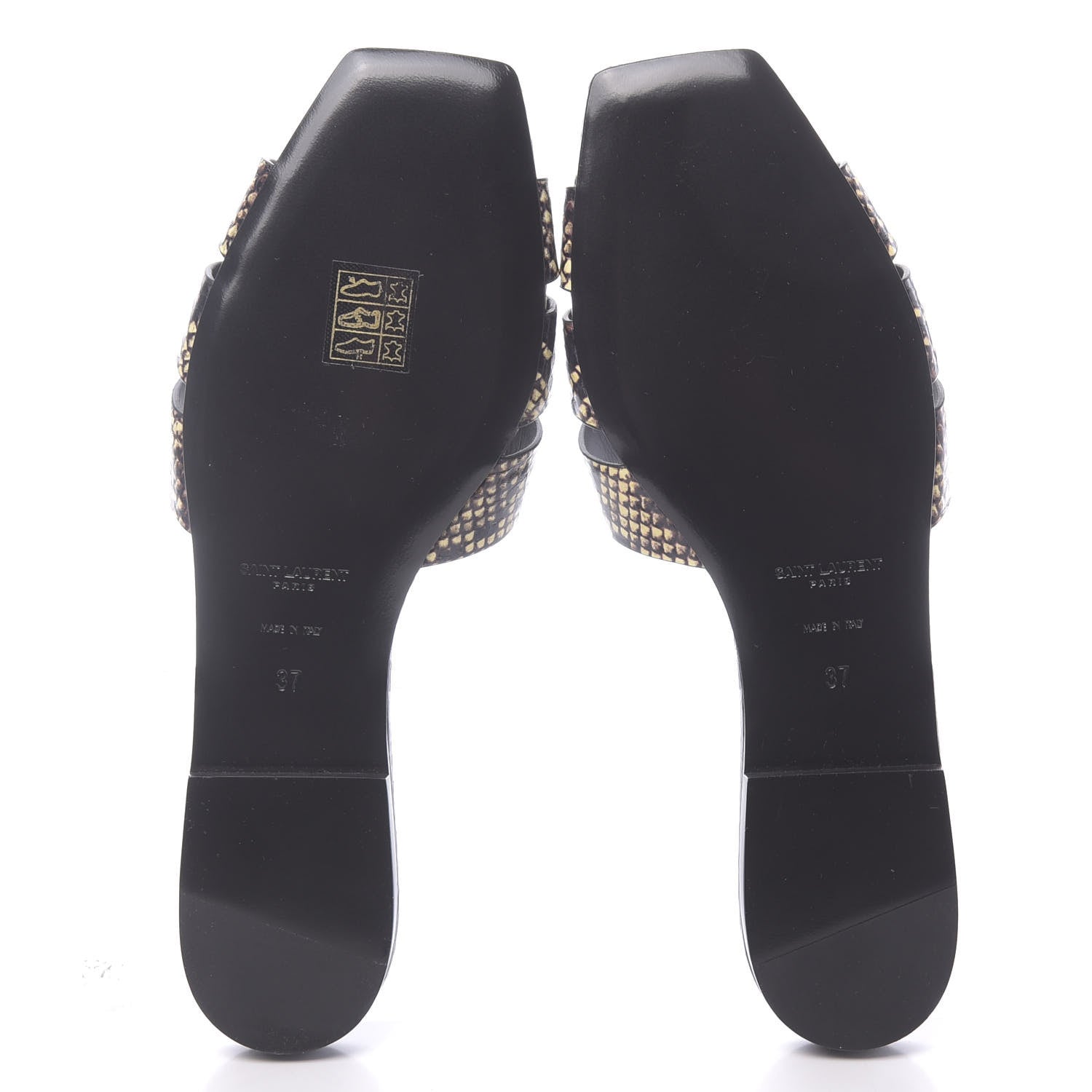 Saint Laurent Snakeskin Tribute 05 Slide Sandals 37 Moro 5 of 9