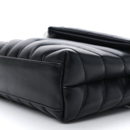 Saint Laurent Calfskin Y Quilted Monogram Monochrome Toy Loulou Crossbody Bag Black 8 of 8