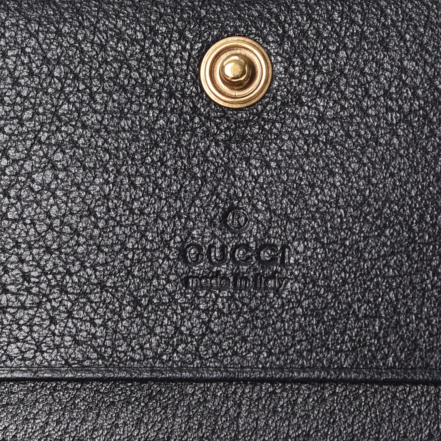 Calfskin Crystal Double G Card Case Black