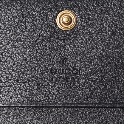 Gucci Calfskin Crystal Double G Card Case Black 6 of 7