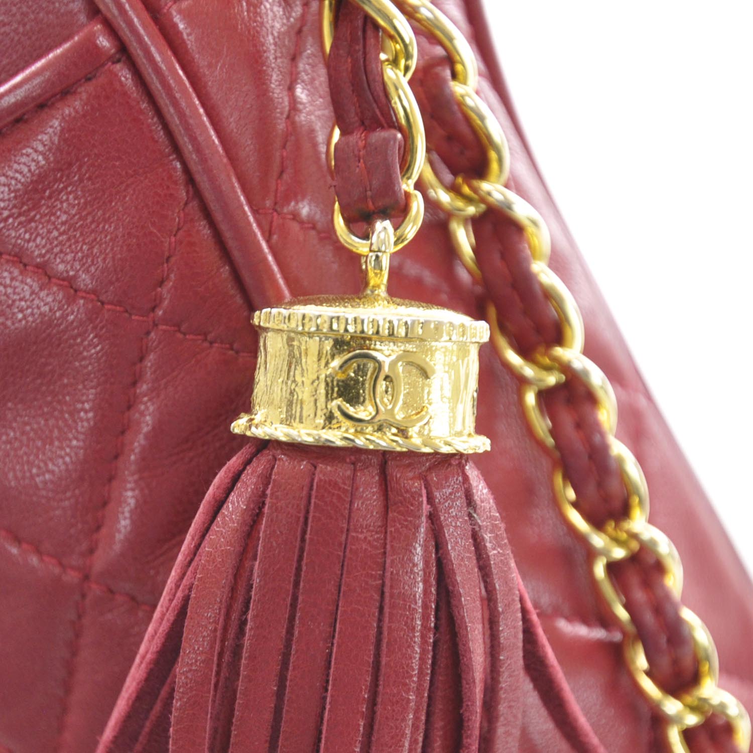 Chanel Lambskin Tassel Camera Case Red 11 of 11