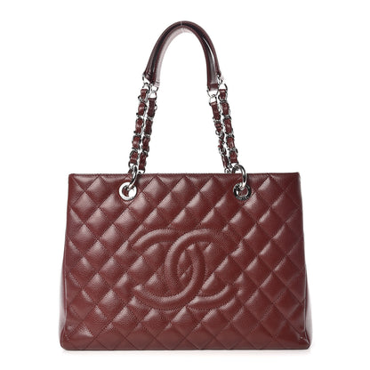 Chanel Caviar Quilted Grand Shopping Tote GST Burgundy 1 of 10