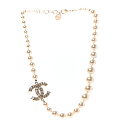Chanel Pearl CC 100th Anniversary Necklace Light Gold 3 of 7