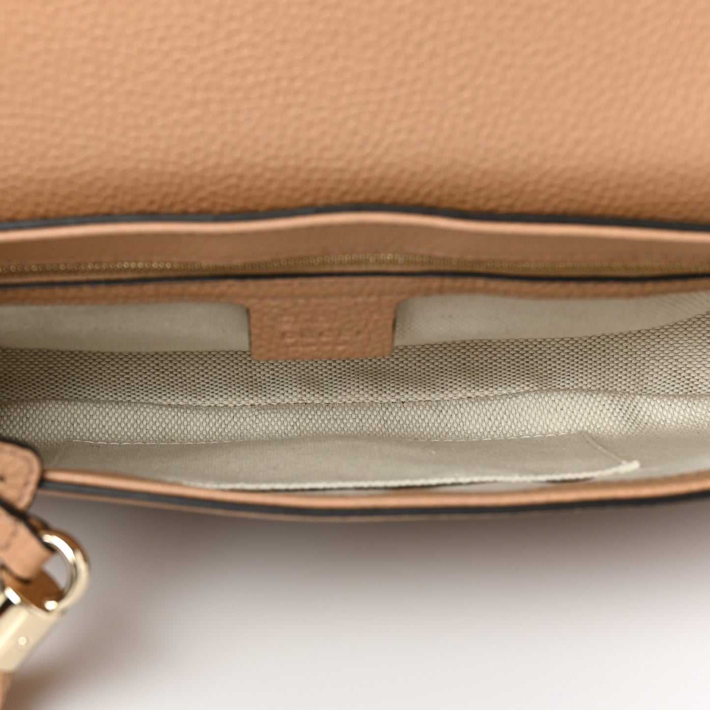 Pebbled Calfskin Medium Soho Flap Crossbody Camelia