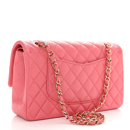 Chanel Caviar Quilted Medium Double Flap Pink 3 of 10
