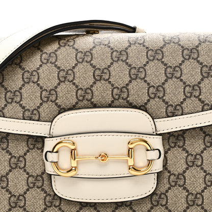 Gucci GG Supreme Monogram Horsebit 1955 Shoulder Bag Beige Mystic White 8 of 10