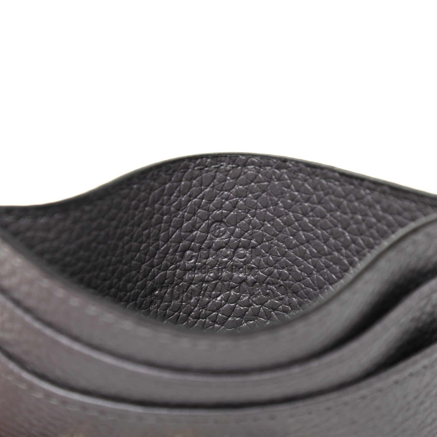 Gucci Grainy Calfskin Zumi Card Holder Dusty Grey 6 of 6