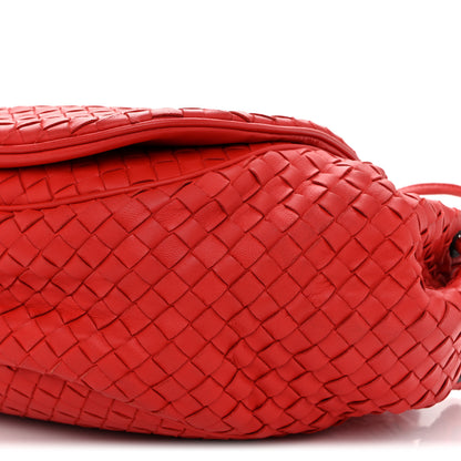 Bottega Veneta Nappa Intrecciato Messenger Bag Red 11 of 13