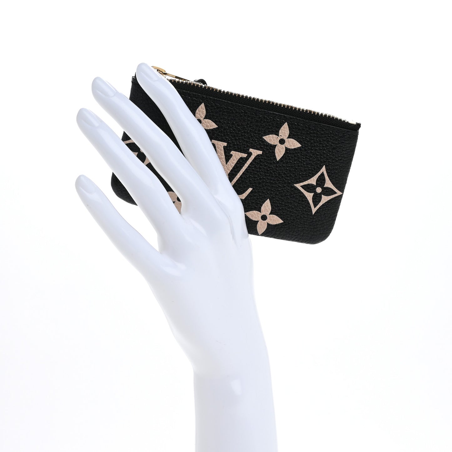 Empreinte Monogram Giant Key Pouch Black Beige