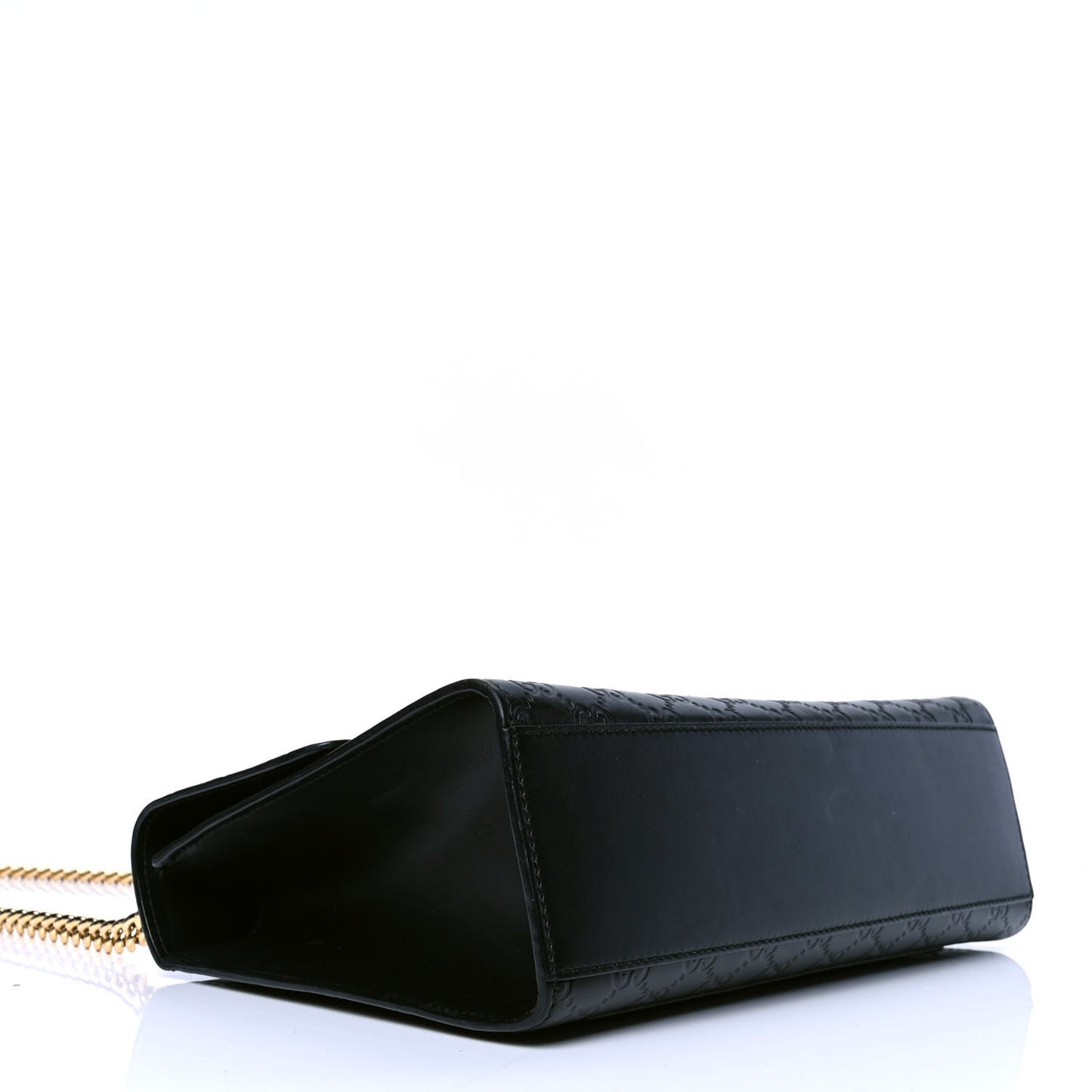 Guccissima Medium Padlock Shoulder Bag Black